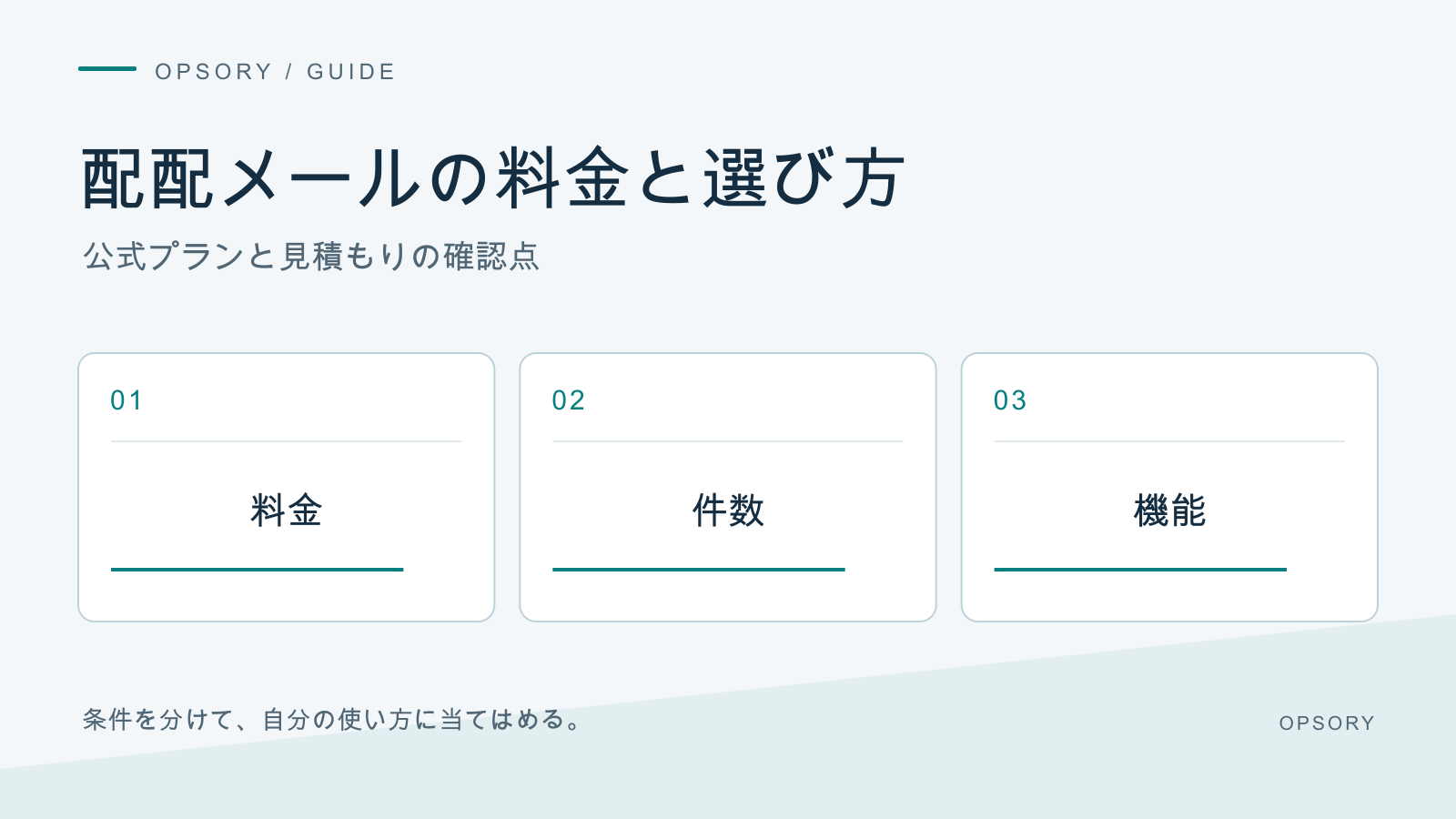 配配メールの料金と選び方。公式プランと見積もりの確認点